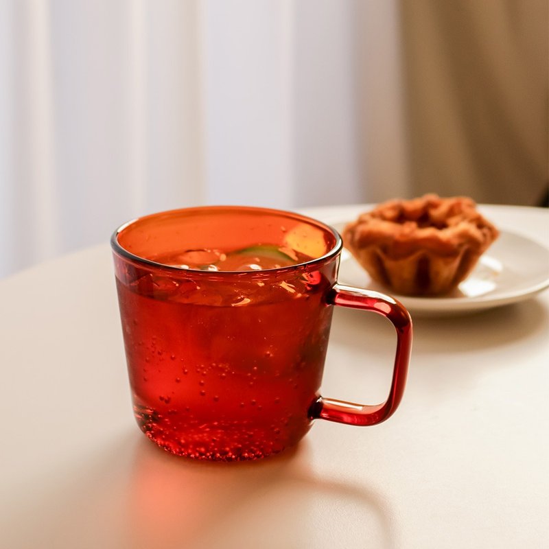 錐形單層把手杯-清透/琥珀/透黑色 - 玻璃杯 - 玻璃 透明
