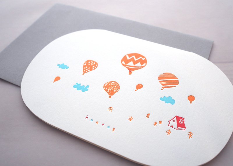 Long Live-Letterpress Card - การ์ด/โปสการ์ด - กระดาษ สีส้ม