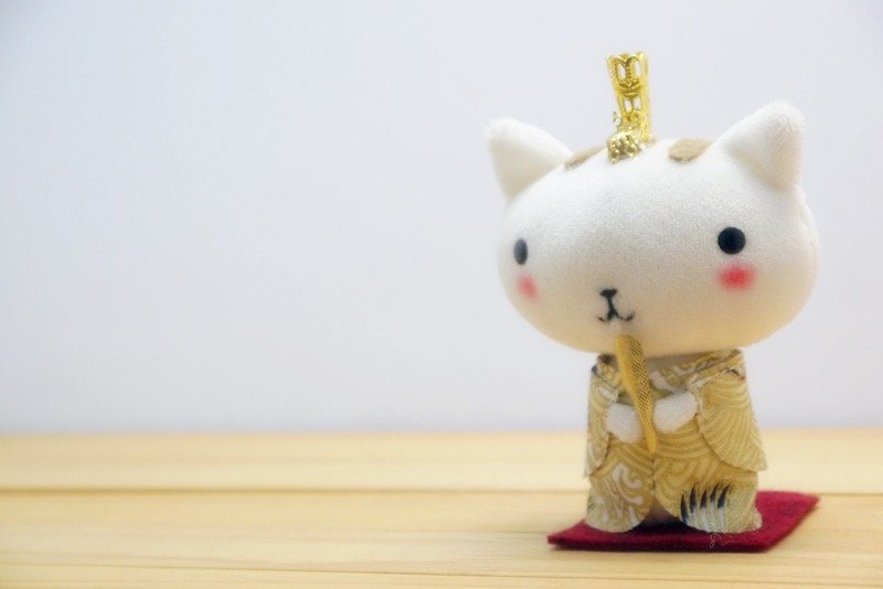 Bucute alal cat/healing limited edition/birthday gift/handmade/handmade/happy new year/lucky cat/decoration/new year/get rich/wedding - Items for Display - Polyester Gold