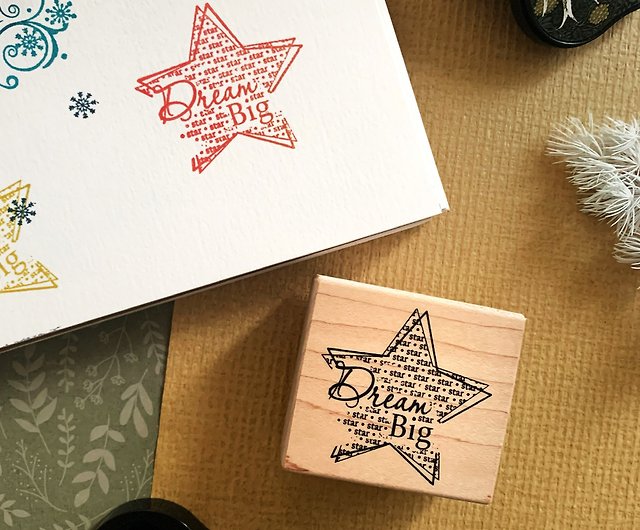 American Crafts Wooden Stamp Star