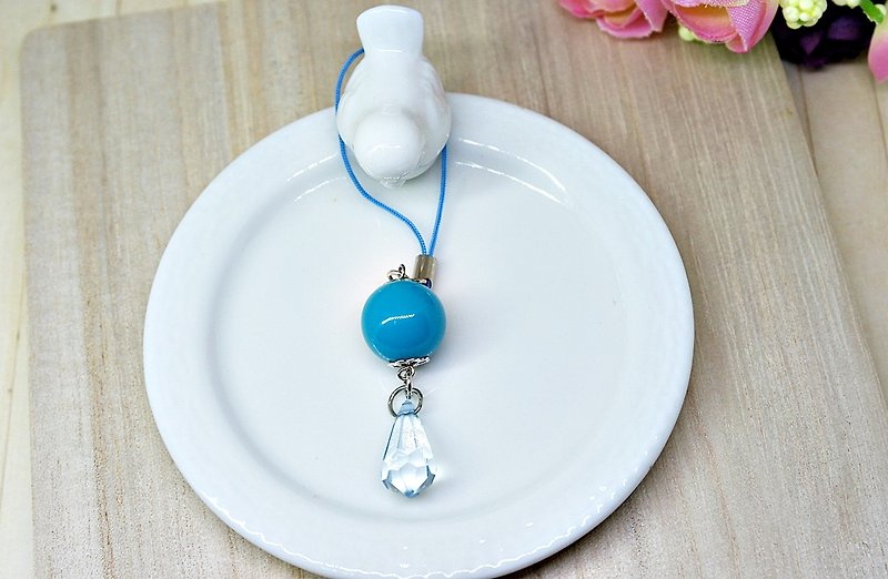 ├Cute little charm series┤-Kyanite ball- #小小Gift# #可改成Headphone plug# - Other - Acrylic Blue