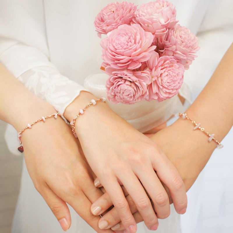 Christmas gift*Rose Rose Quartz Forever Love*Girlfriend gift - Bracelets - Gemstone 