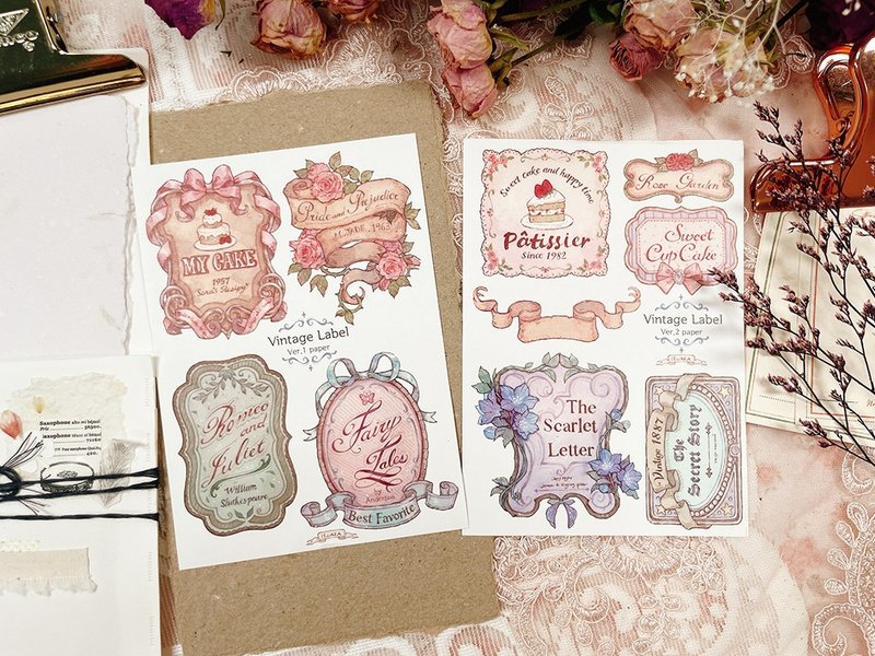 *Vintage Label - Stickers - Paper 