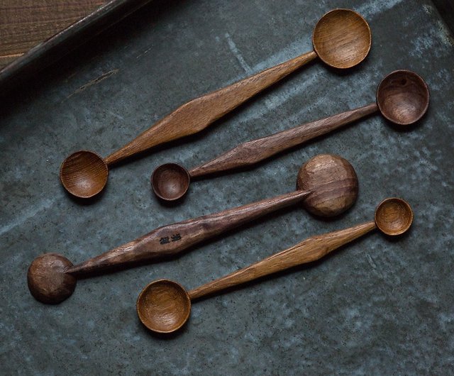 Hand Carved Wooden Measuring Spoon