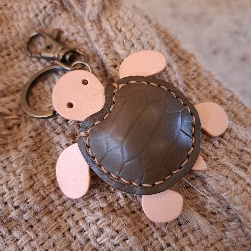 一物一拍。小海龜 turtle Key holder - 鑰匙圈/鑰匙包 - 真皮 綠色