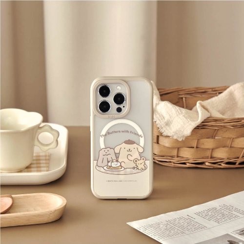 TOYSELECT 奶油家族x布丁狗快樂野餐極光霧透MagSafe iPhone手機殼