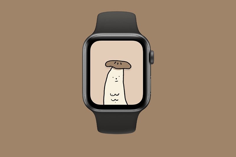 【ดิจิทัล】Apple Watch Wallpaper,Decor,Digital Painting - รูปมนุษย์เห็ด