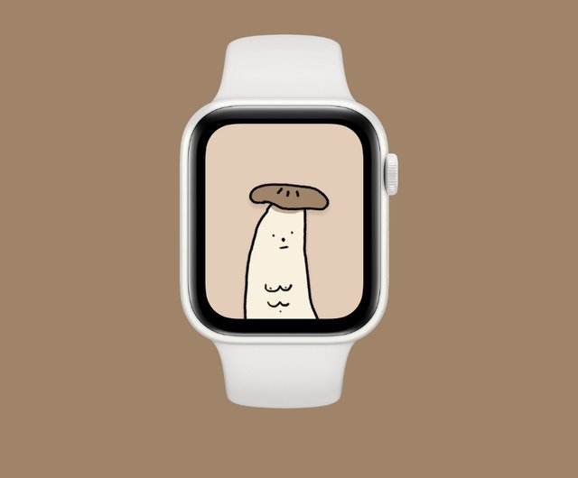 Apple Watch Wallpaper Decor Digital Painting Mushroom きのこ ショップ Be Bear Boy 壁紙 スタンプ アプリアイコン Pinkoi