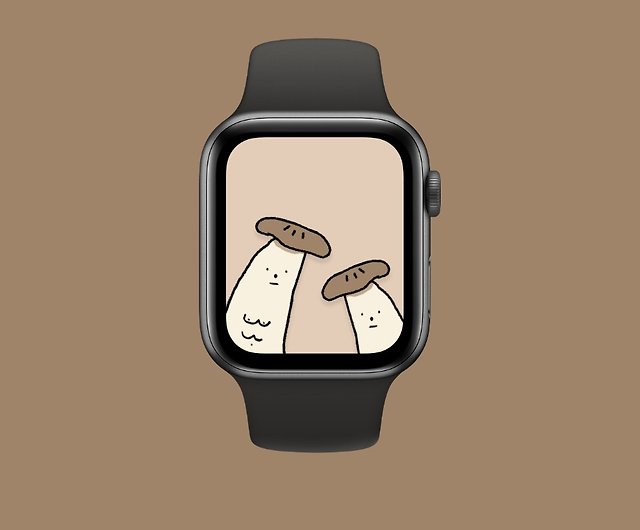 Apple Watch Wallpaper Decor Digital Painting Mushroom きのこ ショップ Be Bear Boy 壁紙 スタンプ アプリアイコン Pinkoi