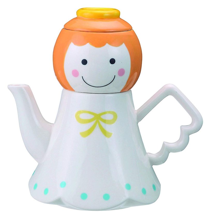 日本 sunart 杯壺組 - 天使 - 茶具/茶杯 - 陶 白色