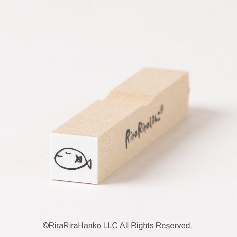 [Fish] Schedule stamp*10mm square*R379 - Stamps & Stamp Pads - Wood 