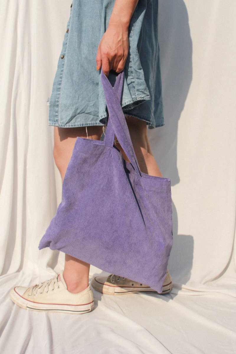 Corduroy tote bag - 其他 - 其他材質 紫色