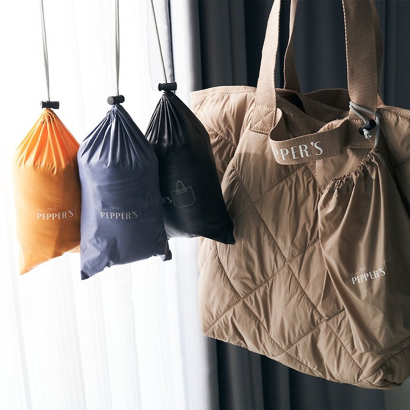 LIGHT soft light travel storage tote bag - orange / linen gray / mineral blue / smoky gray - กระเป๋าเดินทาง/ผ้าคลุม - วัสดุอื่นๆ หลากหลายสี