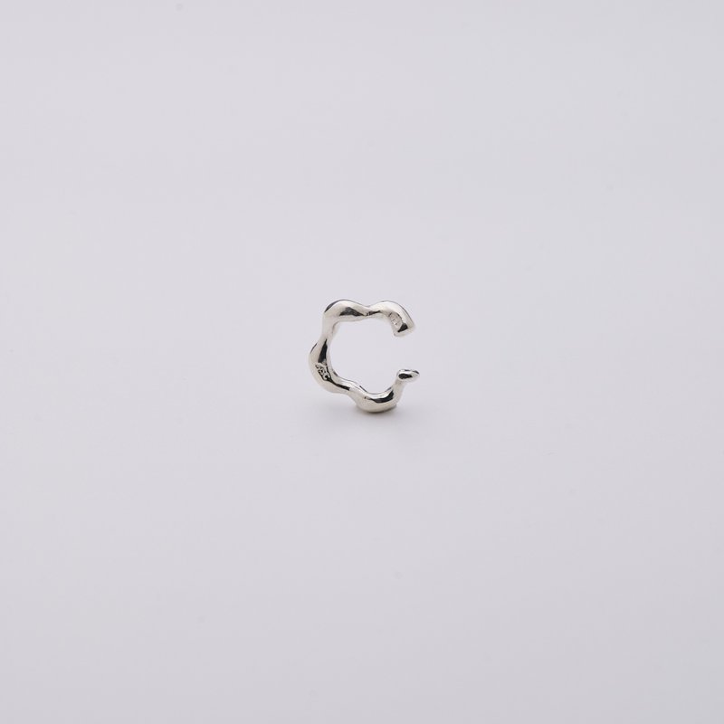 波波耳扣 - 耳環/耳夾/耳骨夾 - 純銀 