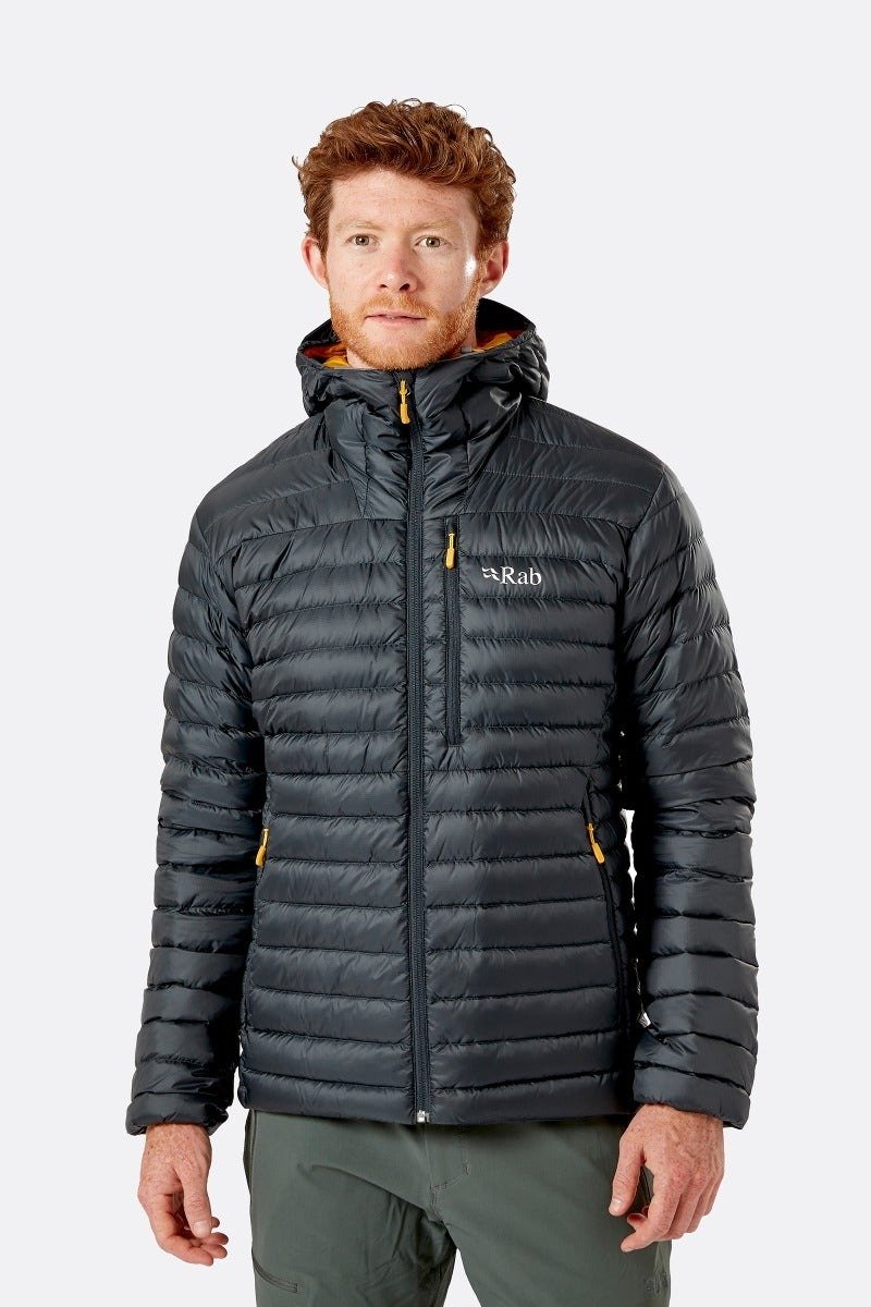 【Rab】Men's Microlight Alpine Down Jacket lightweight down jacket whale - ชุดกีฬาผู้ชาย - เส้นใยสังเคราะห์ สีเทา