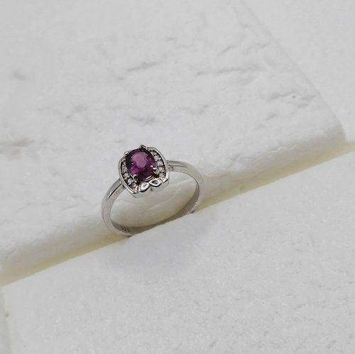 sholyn Natural Rubellite Ring, 925 sterling silver