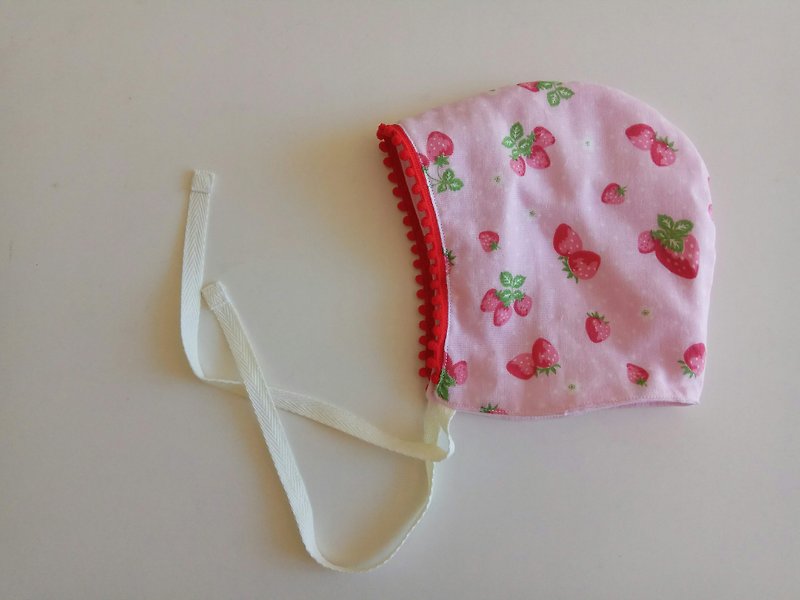 Strawberry Miyuki Gift Tie Baby Hat Baby Hat - Baby Gift Sets - Cotton & Hemp Red