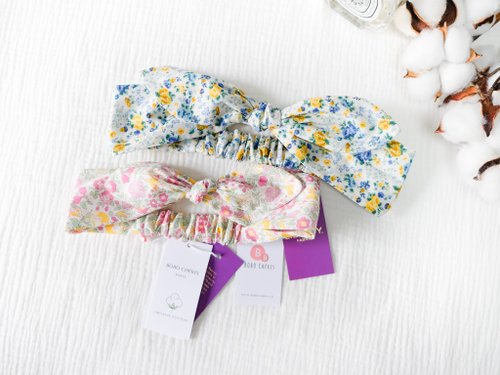BOBO CHÉRIS 波波雪莉法式童裝 英國LIBERTY FABRICS手工蝴蝶結髮帶(寶寶/兒童尺寸)