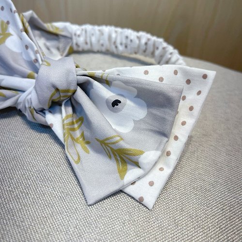 梨安舞兜小裁縫 手作彌月禮盒 日本大和花卉 手工雙層蝴蝶結寶寶髮帶 親子髮帶