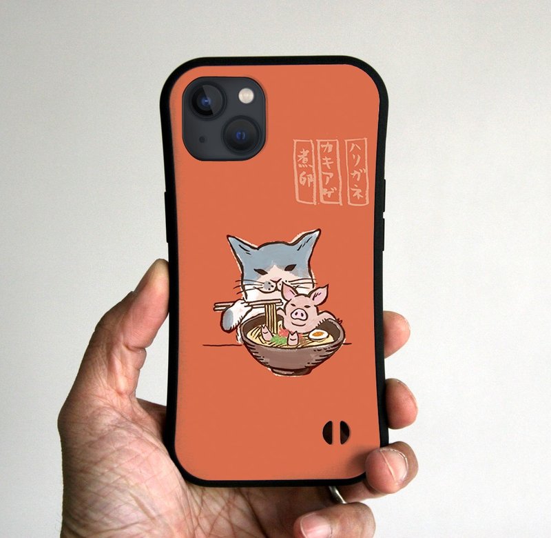 グリップiPhoneケース　とんこつラーメン　ブリック - 手機殼/手機套 - 塑膠 橘色