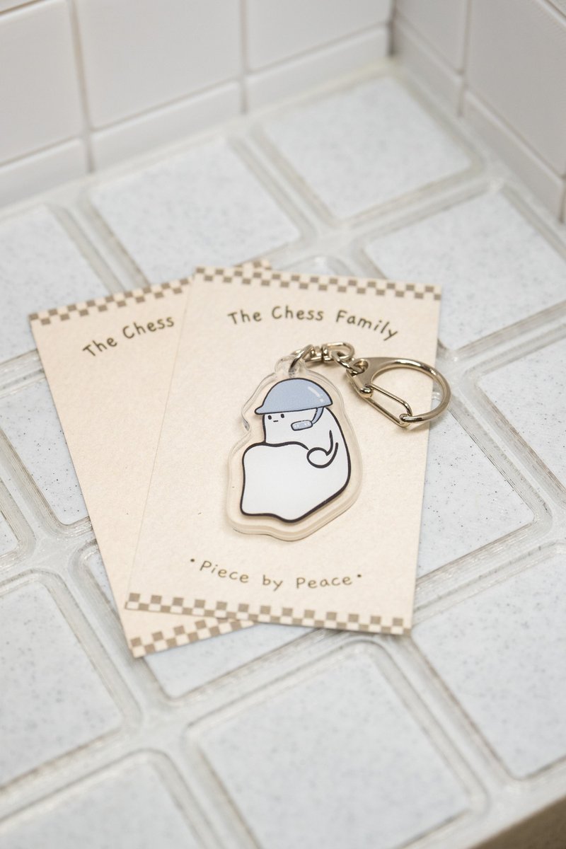 【The Chess Family】- Keychain | Pawn | Chess Pieces - Charms - Acrylic Multicolor