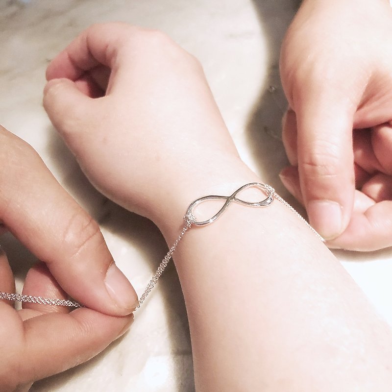 Love. Infinity bracelet. Love Bracelet - Bracelets - Other Metals Silver