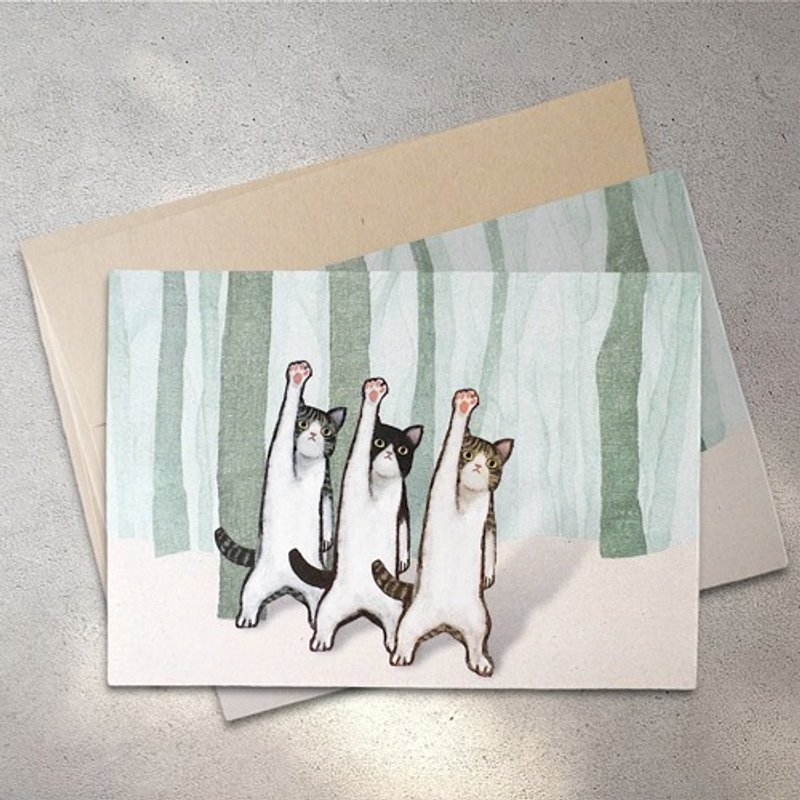 ハイ!ネコです(ミニレターセット/カードセット) - はがき・メッセージカード - 紙 