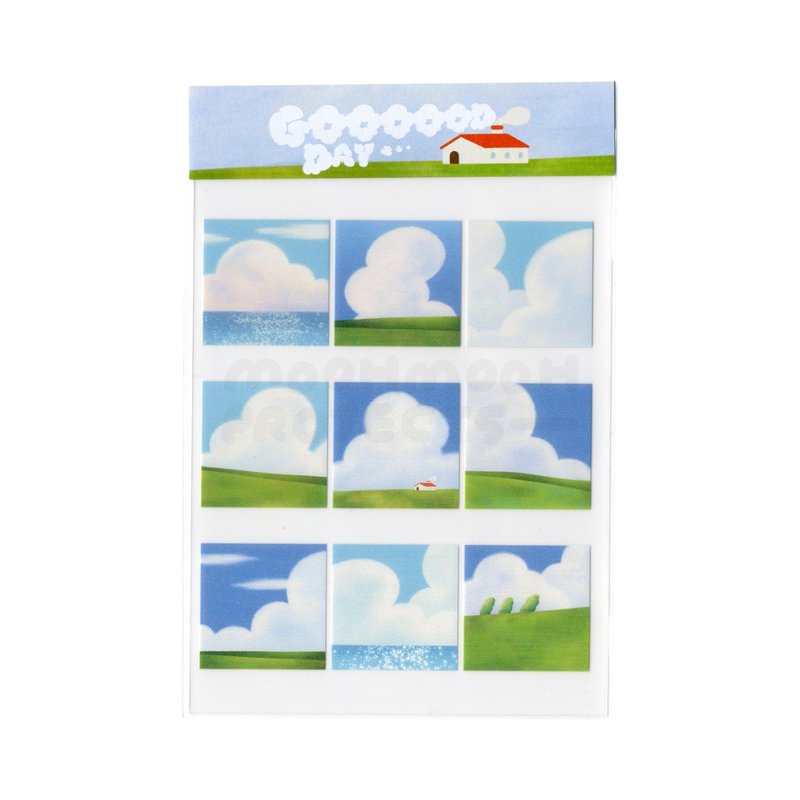 Sticker - Goooood Day | Scenery, Sky Collection Die-cut Sticker Sheet - สติกเกอร์ - พลาสติก สีน้ำเงิน