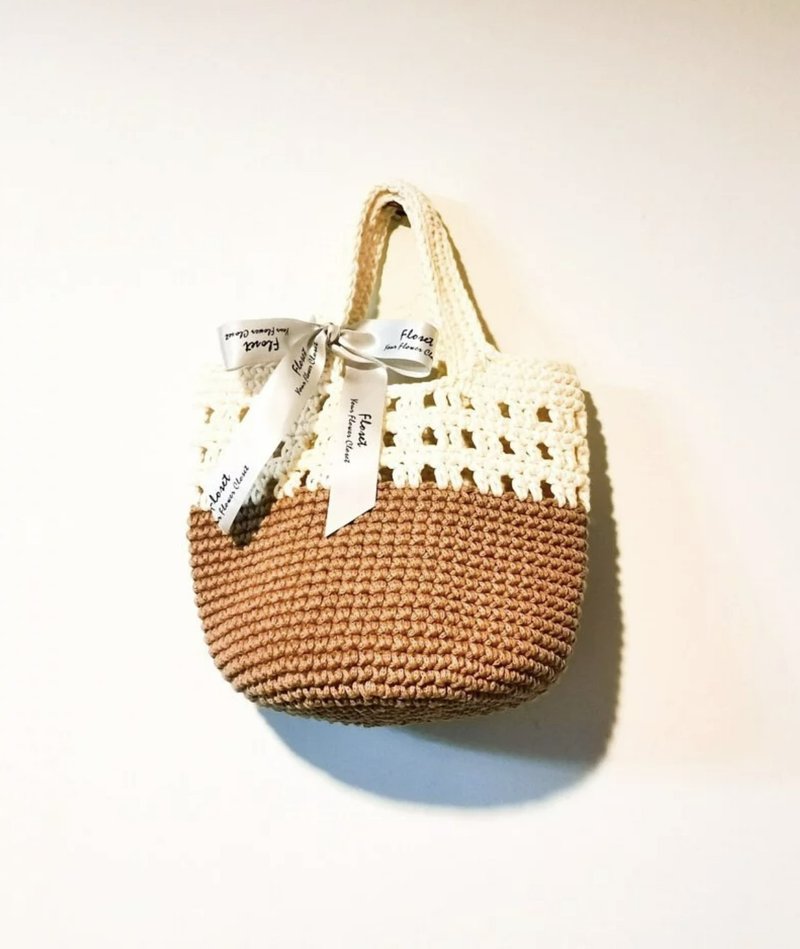 簡 易 雙 色 通 花 Tote Bag 工作坊 - 編織/羊毛氈/縫紉 - 棉．麻 