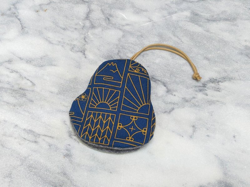 Window grill (blue) pear-shaped key bag [K240820] - Keychains - Cotton & Hemp Multicolor