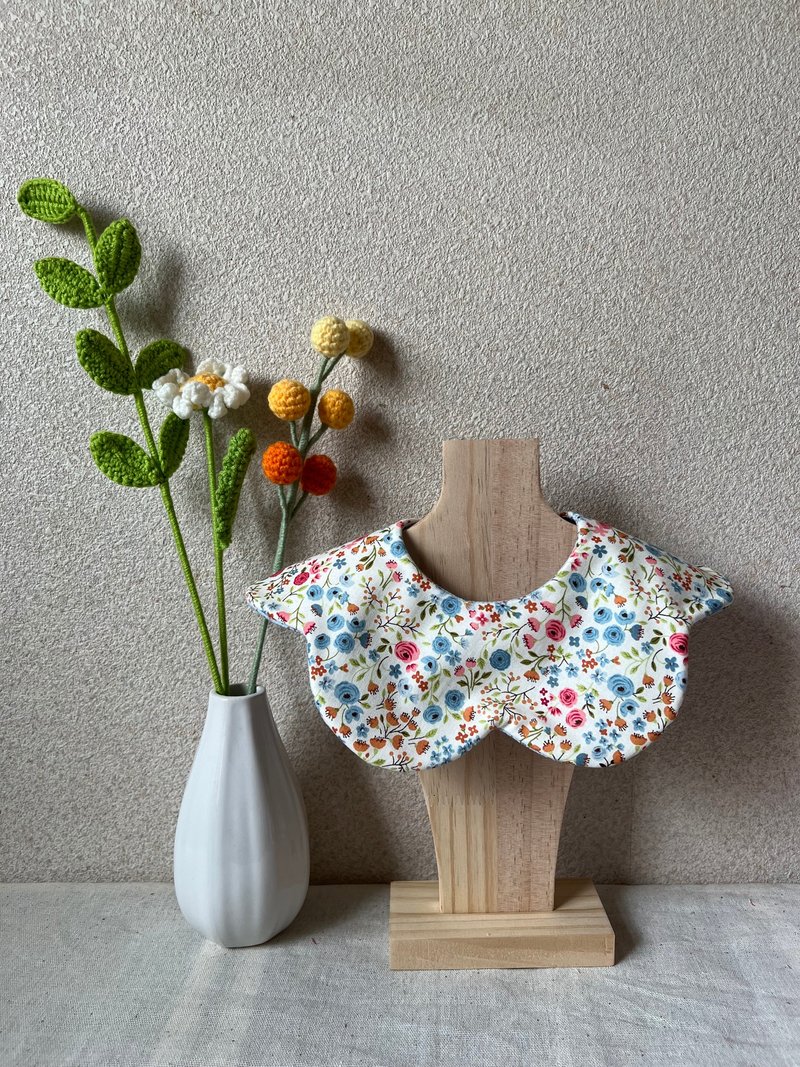 Patchwork. Handmade-Basic six-layer yarn 360-degree petal pocket - Bibs - Cotton & Hemp Multicolor