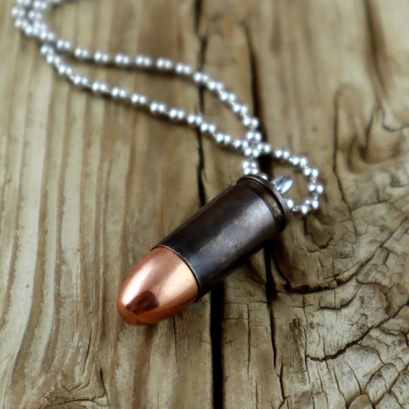 Bullet Designs 9mm手槍子彈項鍊 /金屬復古造型潮流個性潮牌項鏈 - 項鍊 - 其他金屬 