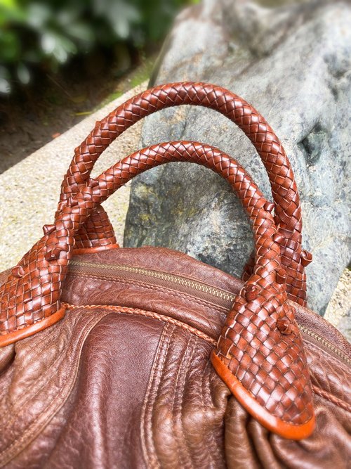 Japanese second hand famous tile ] FENDI Fendi Pequin 2way mini Boston bag  vintage - Shop petit-vintage Messenger Bags & Sling Bags - Pinkoi