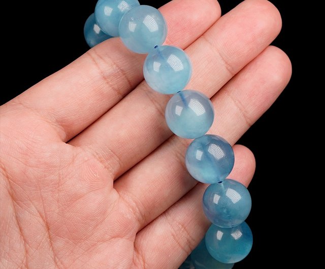 アクアマリントップのブレスレット✨ Zhengjia Jewelry] アクアマリン トップキャッツアイ アクア