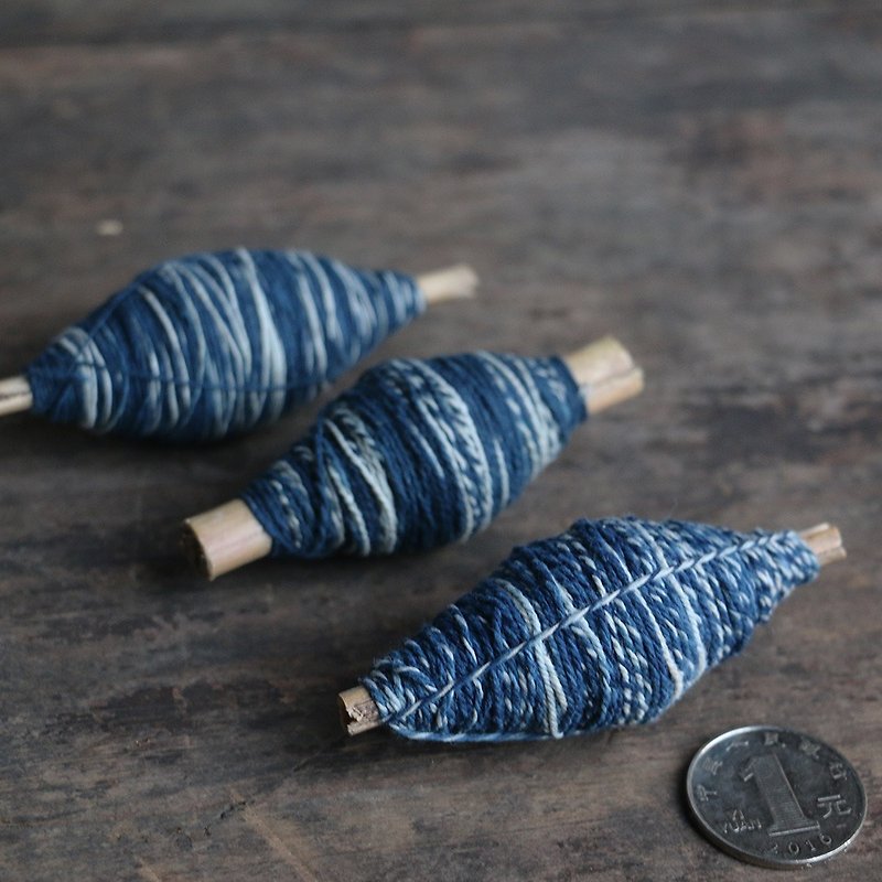 Yishanren | Indigo hand-sewn thread pure cotton thread hand-made multi-strand sashiko Embroidery thread blue and white splicing thread - Knitting, Embroidery, Felted Wool & Sewing - Cotton & Hemp 