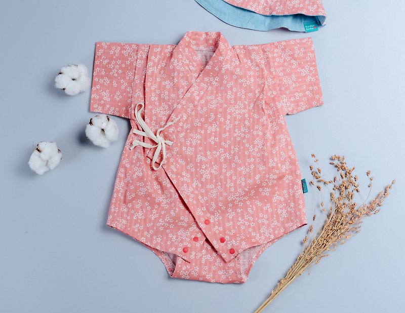 Japanese style gauze cloth - Sakura hand made Shi Ping baby - ชุดทั้งตัว - ผ้าฝ้าย/ผ้าลินิน สึชมพู