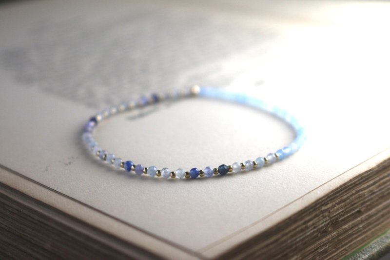 手環 藍東陵 托帕石 天然石 - 漸入佳境 - - 手鍊/手環 - 寶石 藍色