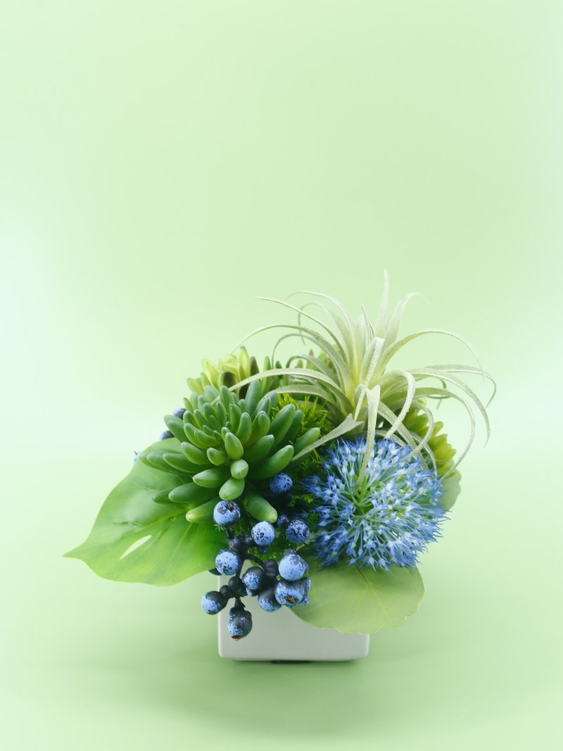 空氣鳳梨多肉香氛植栽/擬真植物/人造盆栽/綠化/佈置/禮物 - 盆栽/植栽 - 其他材質 綠色