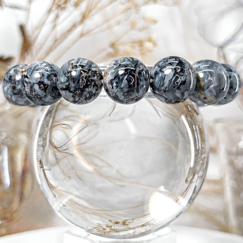 InfiniteLoop 【Denim Blue Pietersite】Premium 13mm Earthscape Pietersite Bracelet - สร้อยข้อมือ - คริสตัล สีน้ำเงิน