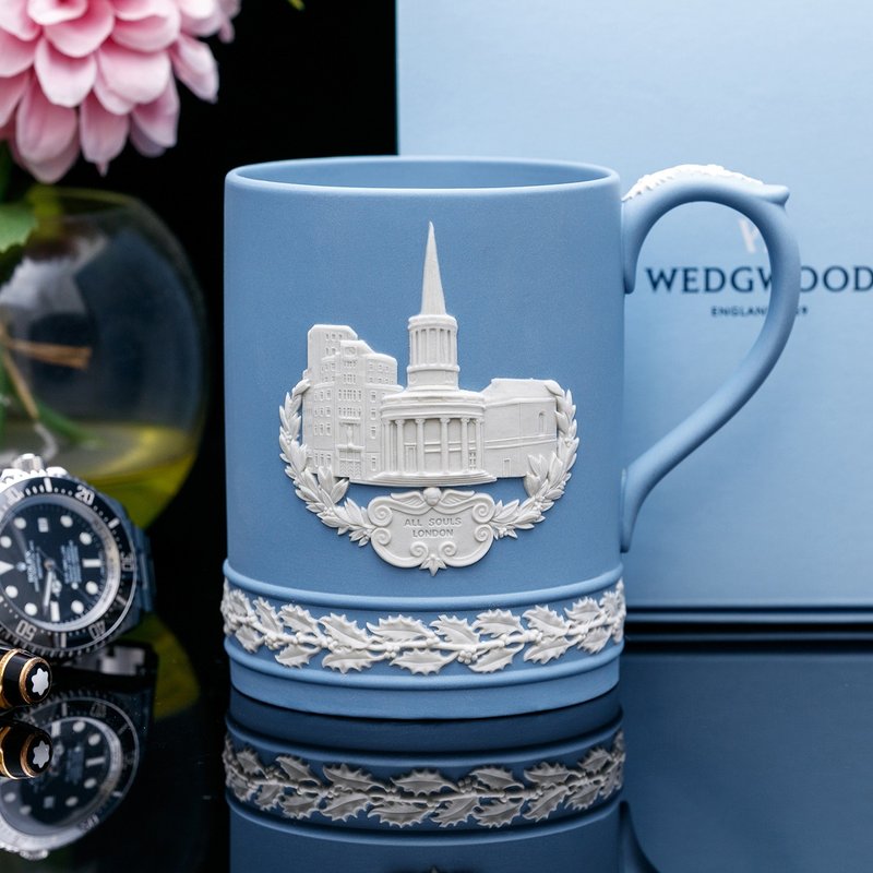 英國製 Wedgwood 1983年度生日紀念馬克杯陶瓷咖啡茶杯 - 咖啡杯/馬克杯 - 瓷 