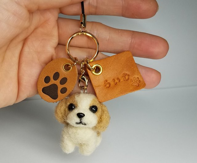 羊毛フェルトキーホルダーシーズープードルシュナウザーハンドメイド