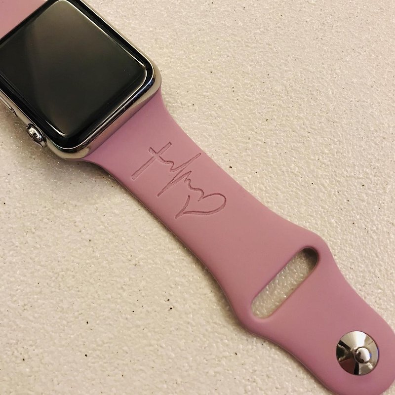信望愛 圖案 Apple Watch 潮流矽膠錶帶可客製化, 適用於所有型號 - 錶帶 - 真皮 多色