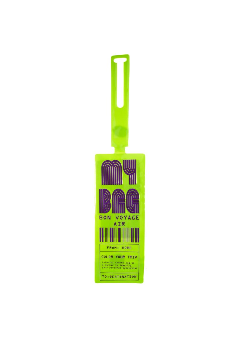 Rollog My bag luggage tag - Green - ป้ายสัมภาระ - เส้นใยสังเคราะห์ สีเขียว