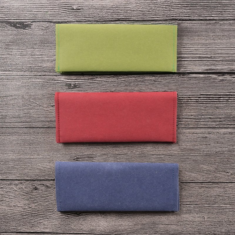 Washed Kraft Paper Long Clip_ Bright and Bright Colors - Wallets - Paper 