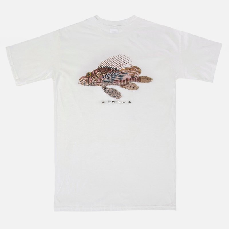 T Shirt-獅子魚 Lionfish - เสื้อยืดผู้ชาย - ผ้าฝ้าย/ผ้าลินิน หลากหลายสี