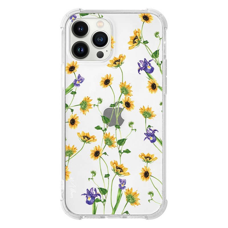 【品牌聯名】浪花聯名小太陽碎花款全氣囊防摔iPhone手機殼 - 手機殼/手機套 - 塑膠 透明