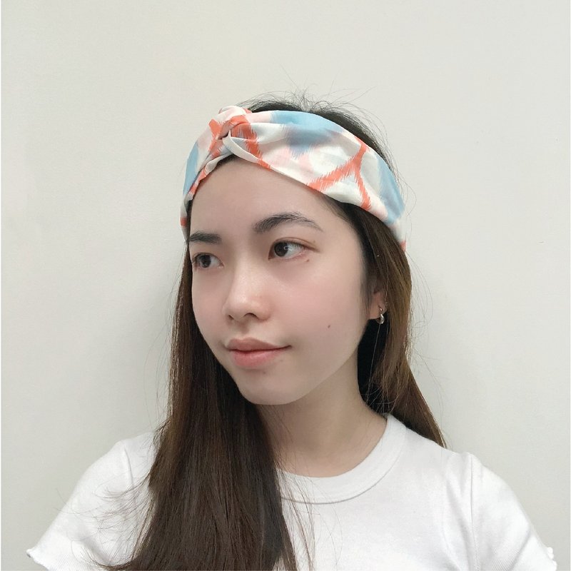 夏日色彩棉質扭結鬆緊髮帶 - 髮夾/髮圈 - 棉．麻 多色