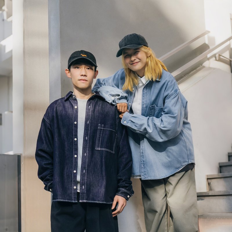 TopBasics 洗水休閒牛仔襯衫 - 男裝恤衫 - 棉．麻 藍色