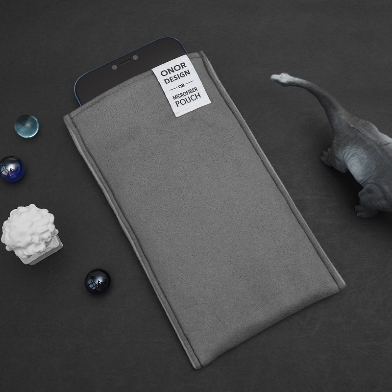 Ob3 wipeable screen mobile phone case [fog gray] protective cover - เคส/ซองมือถือ - ไฟเบอร์อื่นๆ สีดำ
