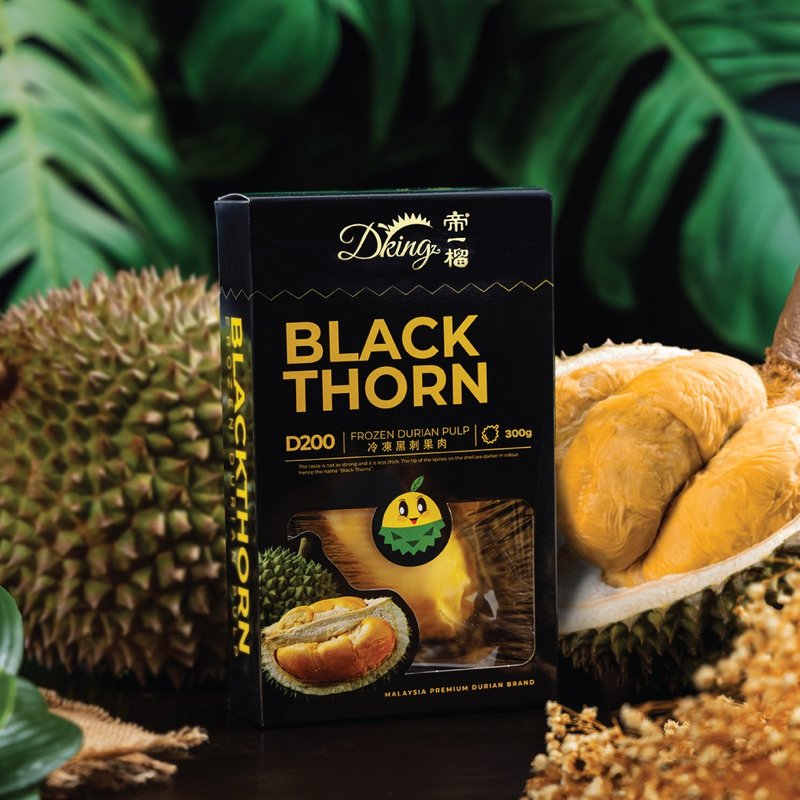 Diyi Durian - Frozen Durian Pulp - Black Thorn D200 300g - 1 box - เค้กและของหวาน - วัสดุอื่นๆ หลากหลายสี